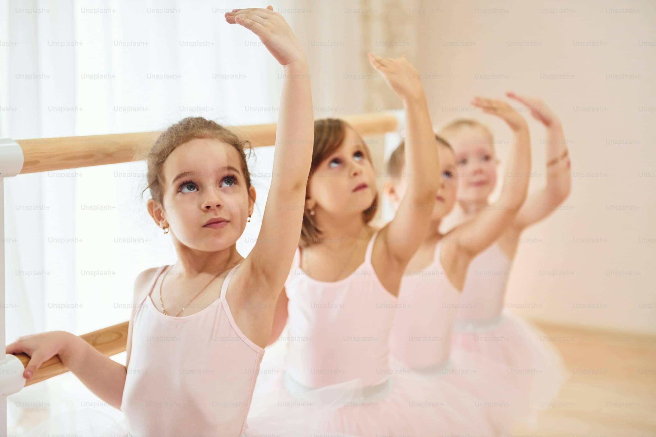 Young dancers at the barre