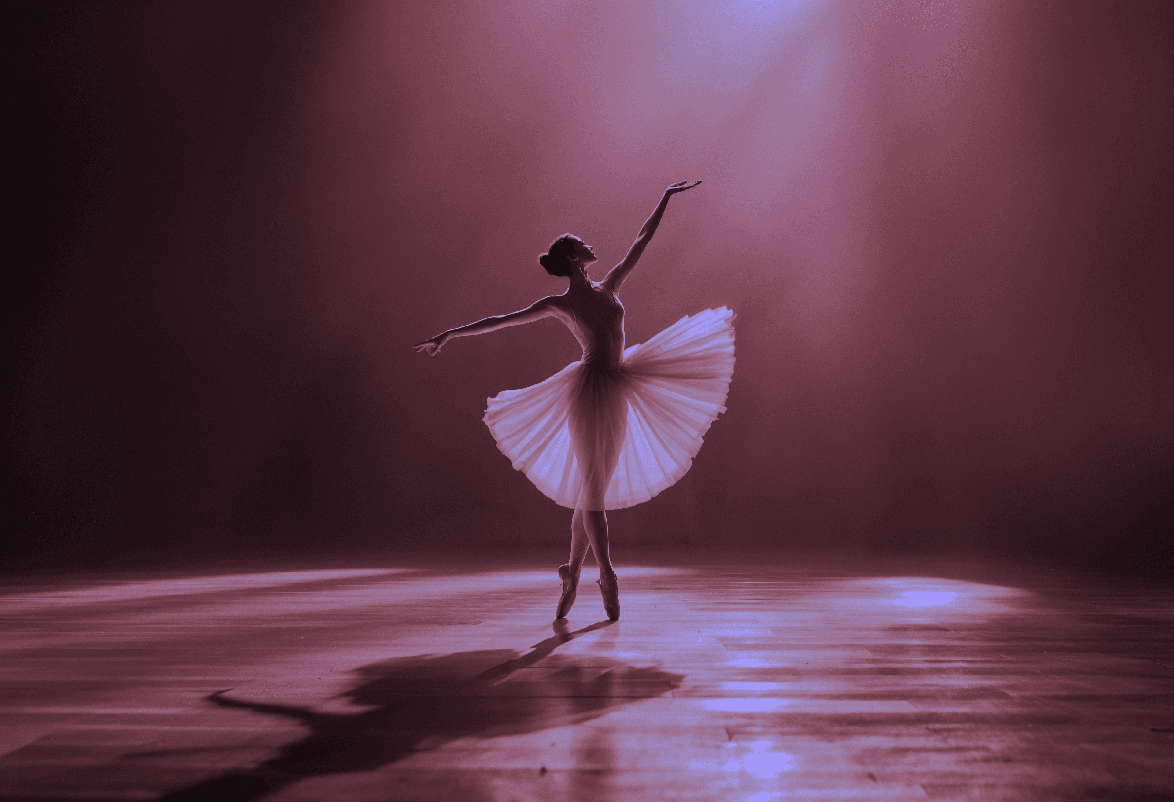 Ballerina dancing on stage